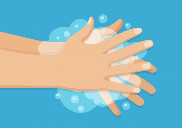washing hands with soap concept flat design 115464 481