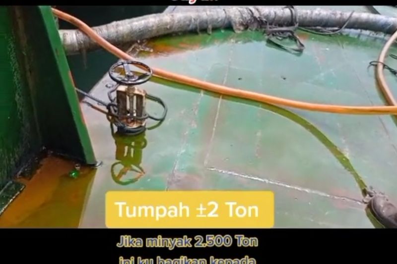 Video viral diduga minyak goreng tumpah ke laut
