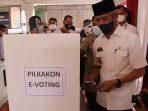 Kapolres, Bupati Hingga Kajari Ikuti Simulasi Pilkakon dengan E-Voting