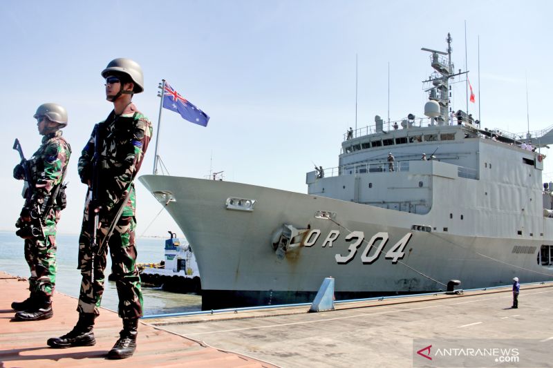 Kedatangan Kapal HMAS Succes Australia Di Makassar 200519 AP 1
