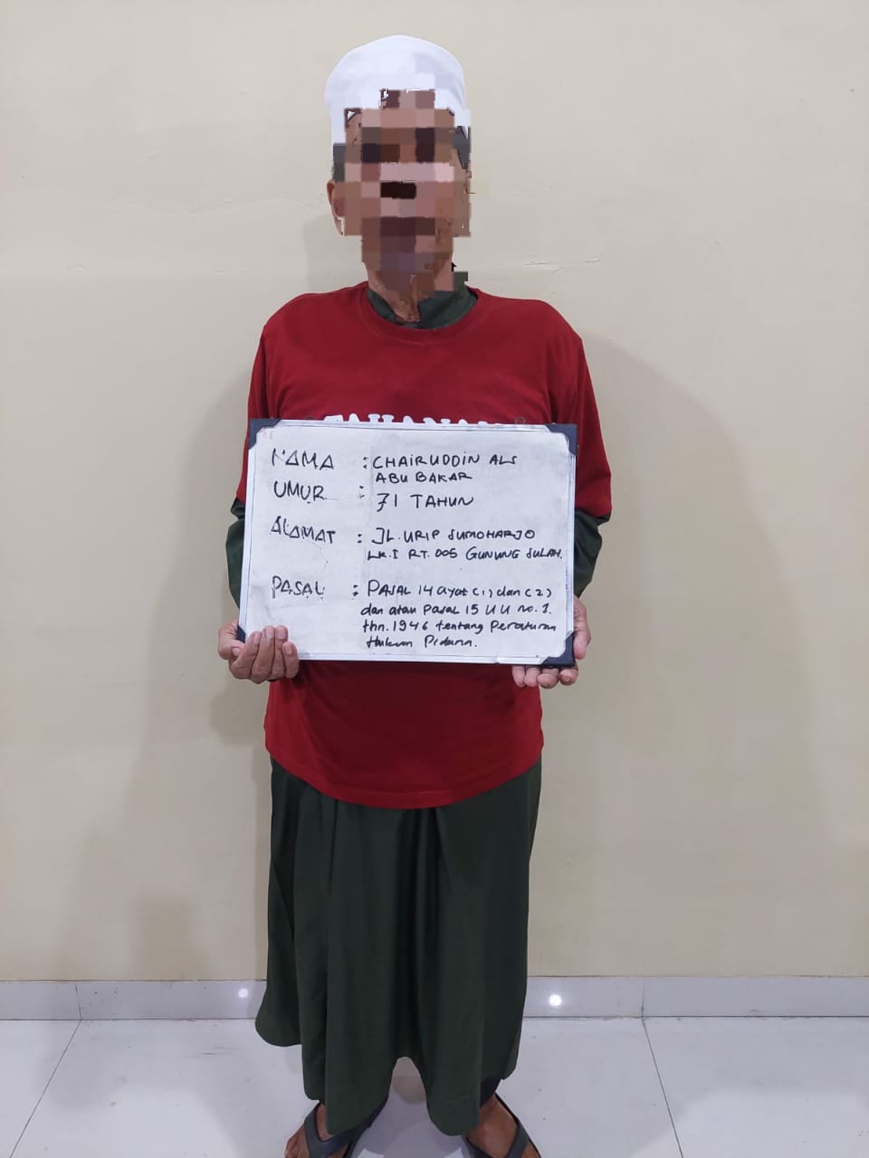Kasus Penyebaran Berita Bohong Oleh Ketua Khilafatul Muslimin Bandar Lampung Segera Disidangkan