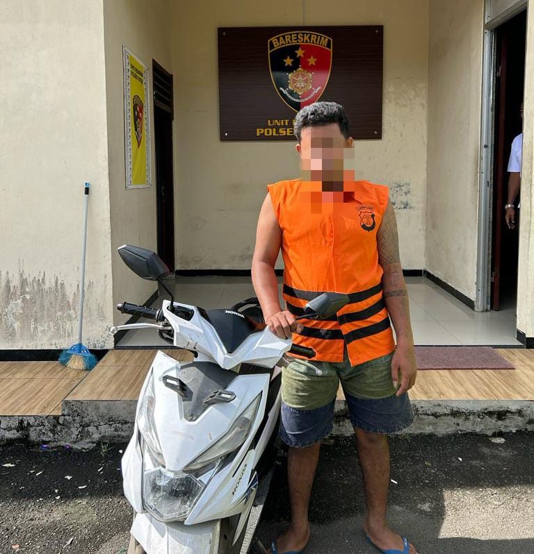 Unit Reserse Kriminal TEKAB 308 Presisi Polsek Natar Polres Lampung Selatan, berhasil menangkap satu orang tersangka H(29) pelaku pencurian dengan kekerasan (Curas)