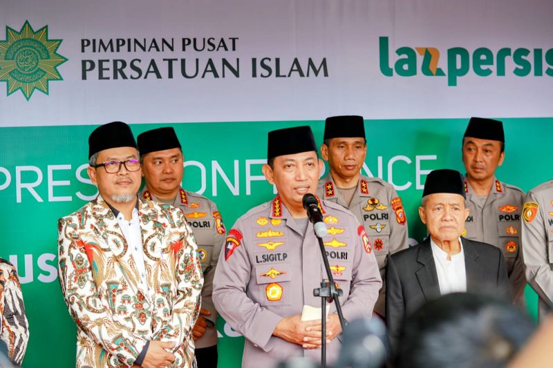 Kapolri Jenderal Pol. Listyo Sigit Prabowo di Bandung, Jawa Barat (15/4/2023).