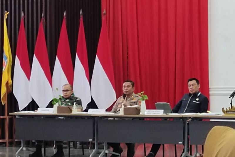 Kabagbinops Roops Polda Lampung AKBP Alim saat rapat koordinasi menjelang Idul Fitri 2023.