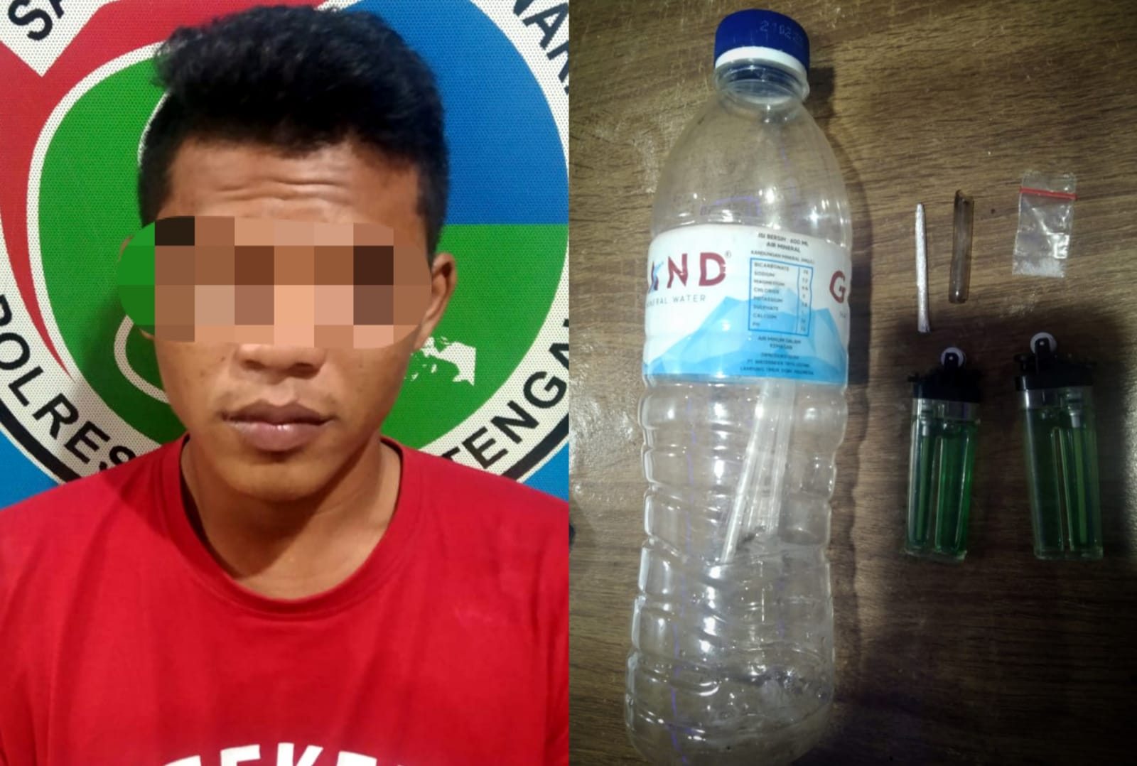 Hari pertama Ops Antik Krakatau 2023, Sat Reserse Narkoba Polres Lampung Tengah,Polda Lampung berhasil menangkap seorang pria inisial IKR (22)
