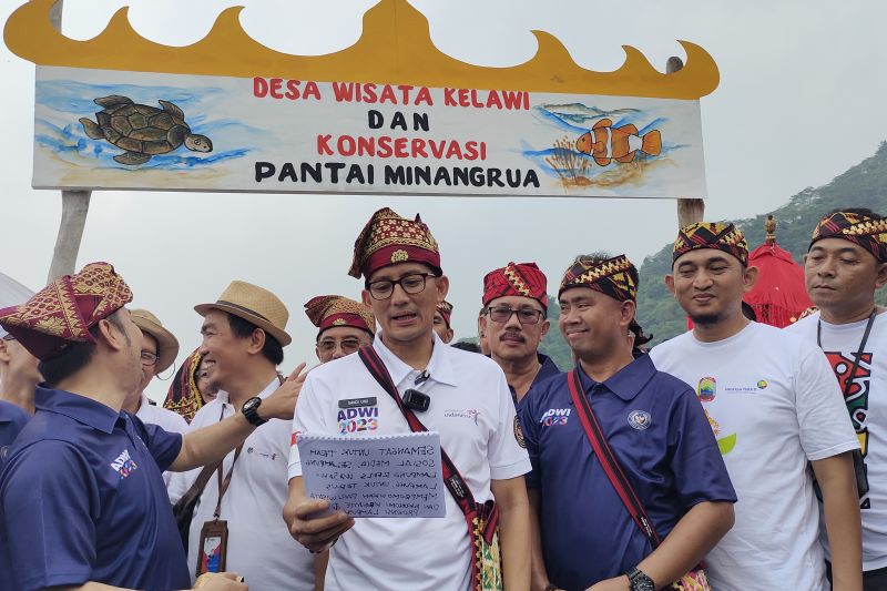 Sandiaga Uno Resmikan Desa Kelawi Lampung Selatan Jadi Desa Wisata Terbaik
