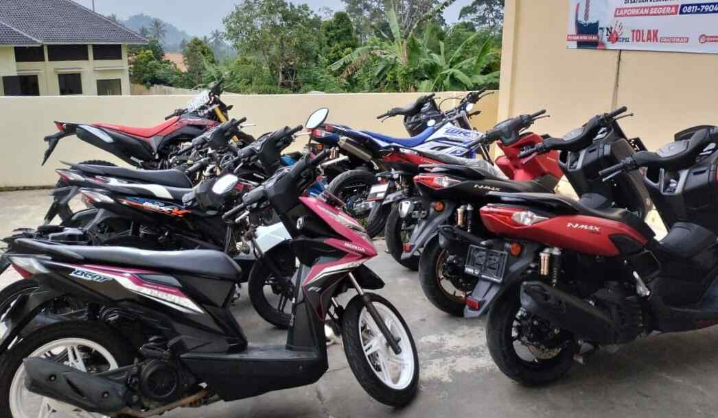 10 Unit Sepeda Motor Diduga Hasil Kejahatan Disita, Pelaku Tawarkan di media Sosial