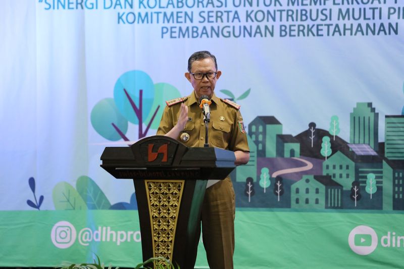 Sekretaris Daerah Provinsi Lampung Fahrizal Darminto saat memberi sambutan.