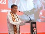 - Ketua Umum Palang Merah Indonesia (PMI) Pusat H.M Jusuf Kalla didampingi Ketua Palang Merah Indonesia Provinsi Lampung Riana Sari Arinal, membuka Musyawarah Kerja Nasional (Mukernas) PMI Tahun 2023