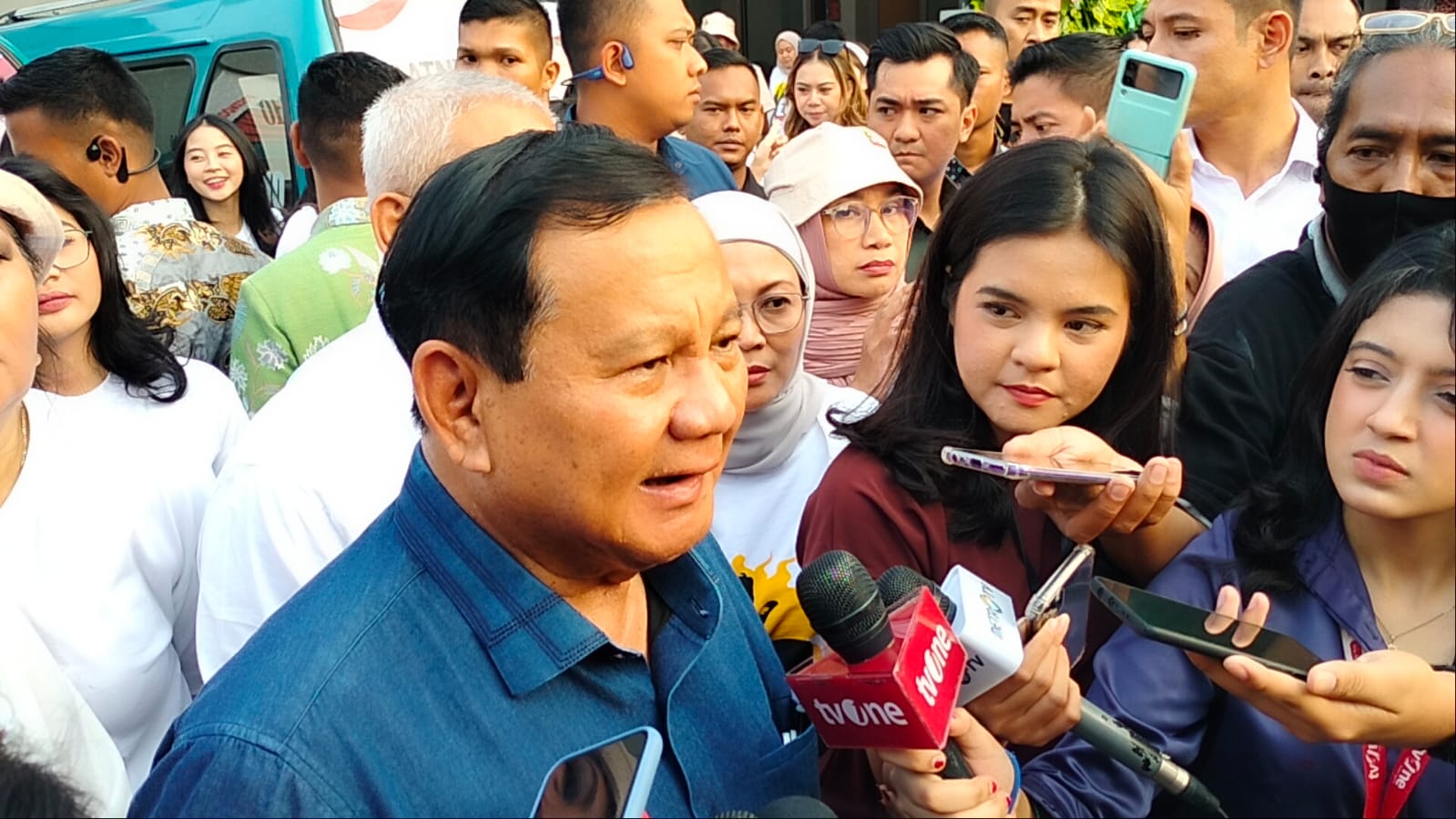 Prabowo Subianto saat menghadiri deklarasi relawan Prabowo Matahari 08 di Jakarta Selatan (Ilham)